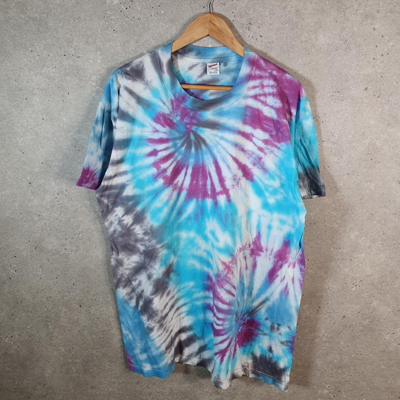 Vintage Hanes Tie Dye USA 90s Single Stitch T Shirt Mens XL Multicoloured gallery