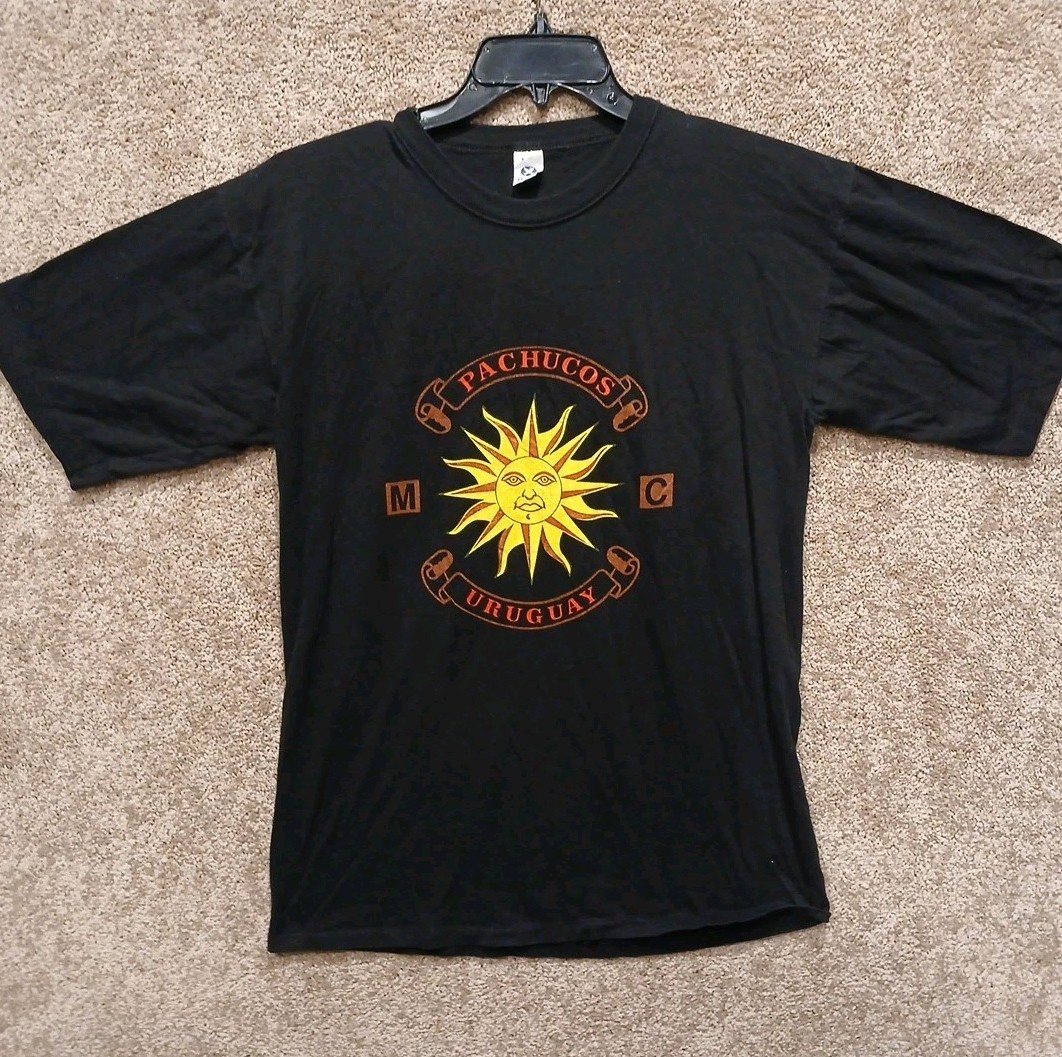 Vertigo Teledoce Records Black T Size XL Shirt Pachucos Uruguay Sun