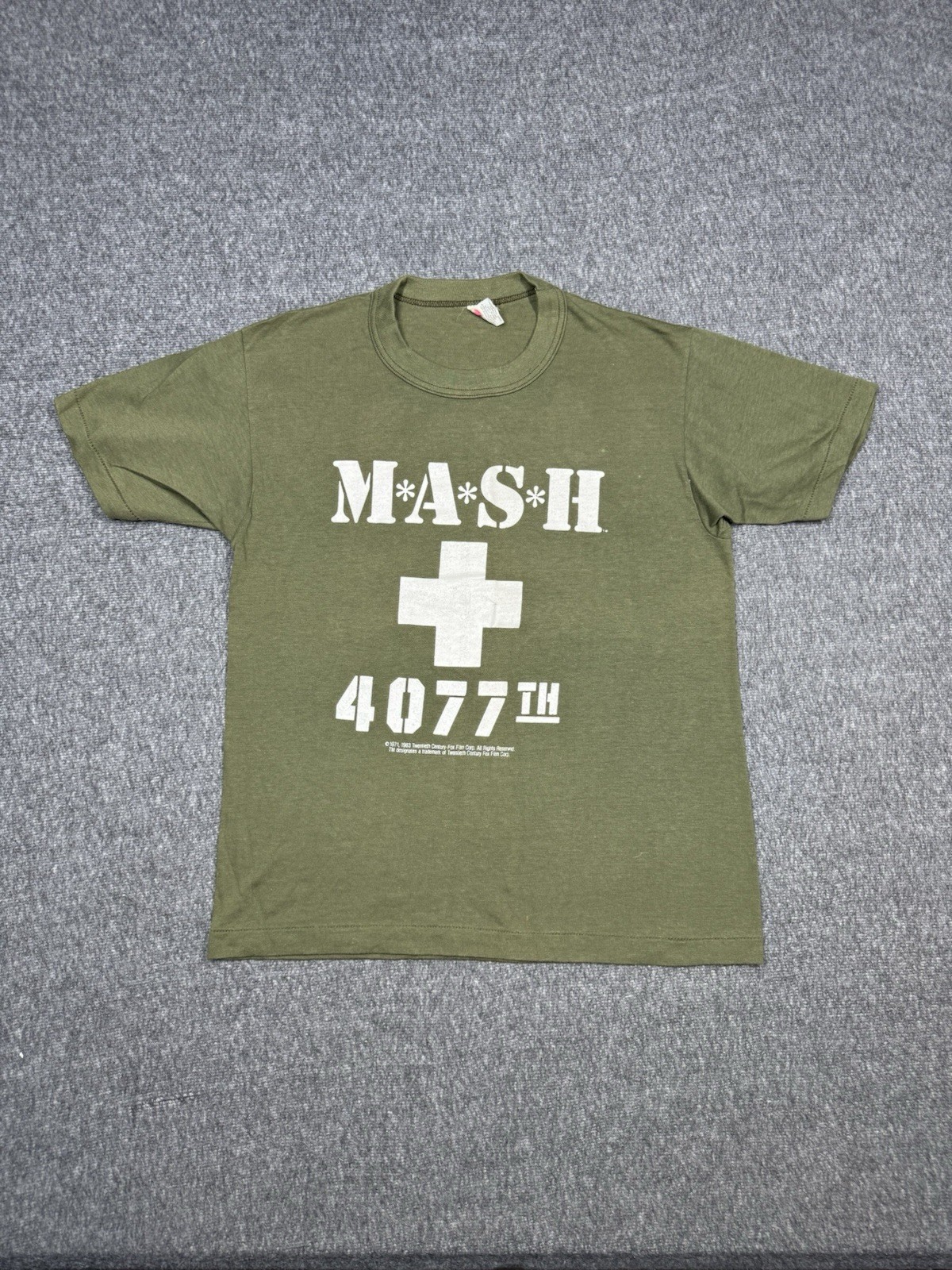 Sportswear Mens T Shirt Medium Green MASH 20th Century Fox Promo 83 Vintage