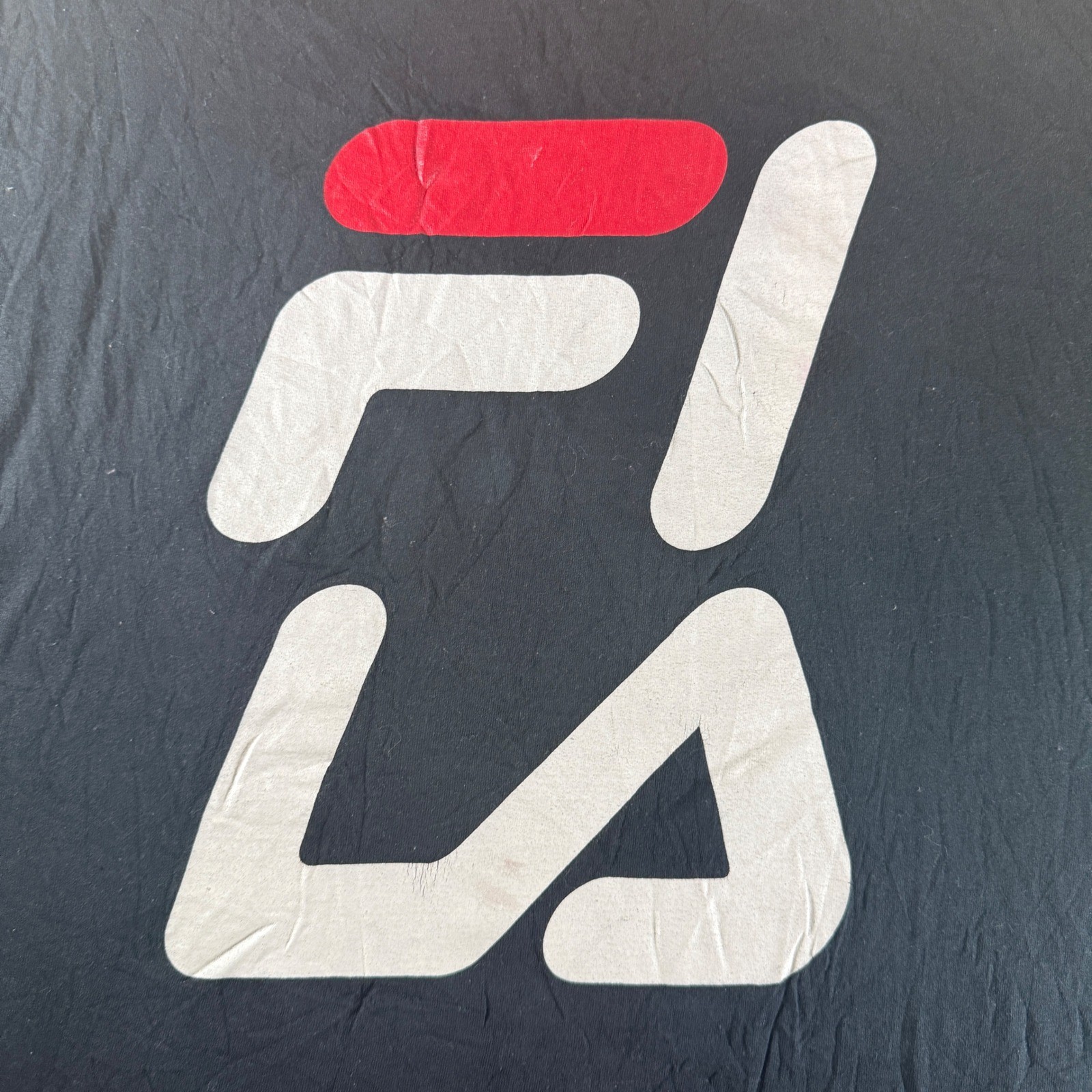 Fila Mens Black Graphic Logo T-Shirt Short Sleeve Cotton Tee 1XL gallery