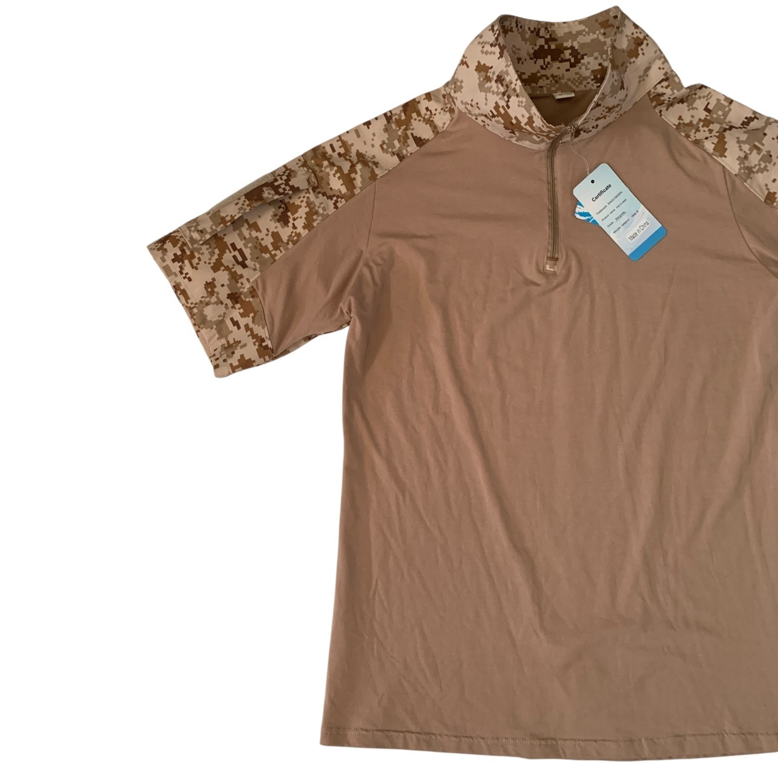MAGCOMSEN Men's Size XL Tactical Military 1/4 Zip Short Sleeve T-Shirt New gallery