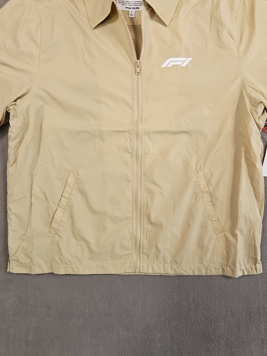 Formula 1 x PacSun Eco Team Zip Up Shirt Tan Size Large SOLD OUT gallery