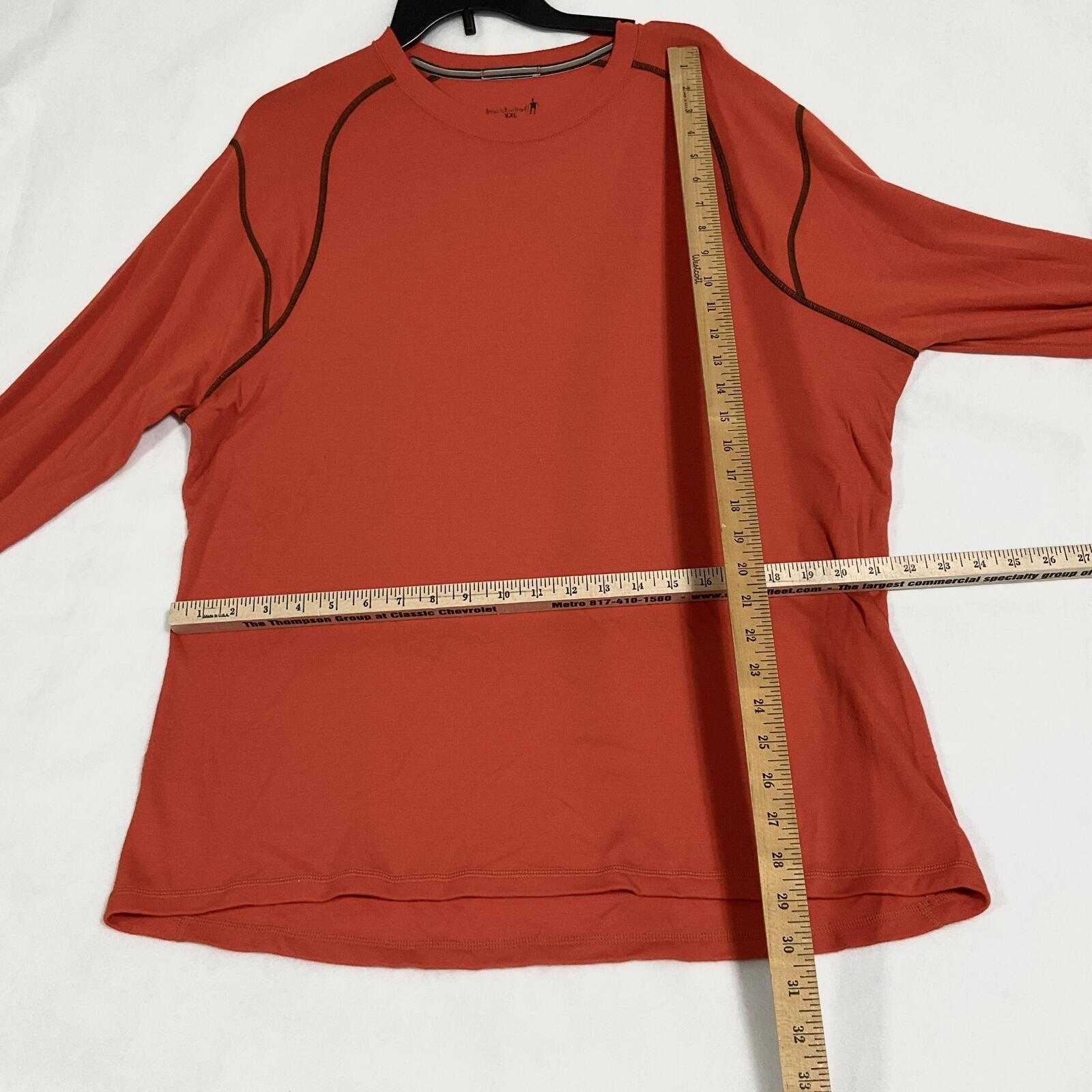 Smartwool Men's Long Sleeve Merino Wool Shirt XXL Orange b33 gallery