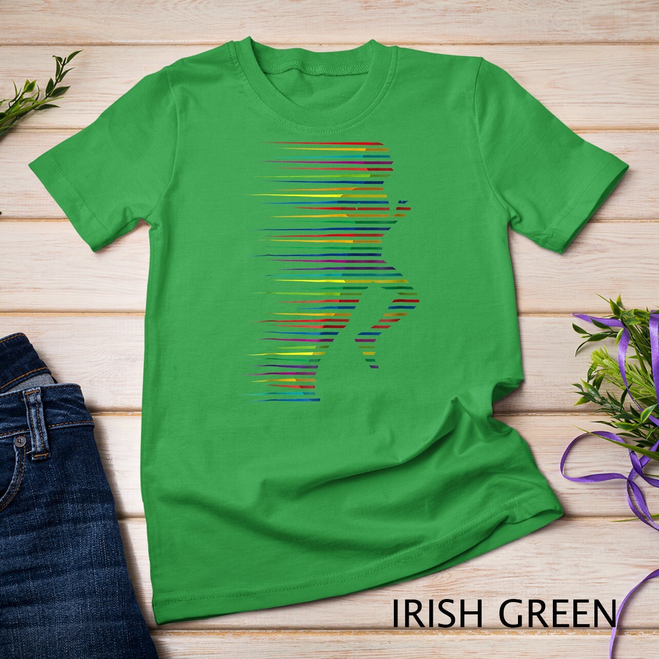 Running T-Shirt Jogging Gym Marathon Abstract Cool Art Tee Unisex T-shirt gallery