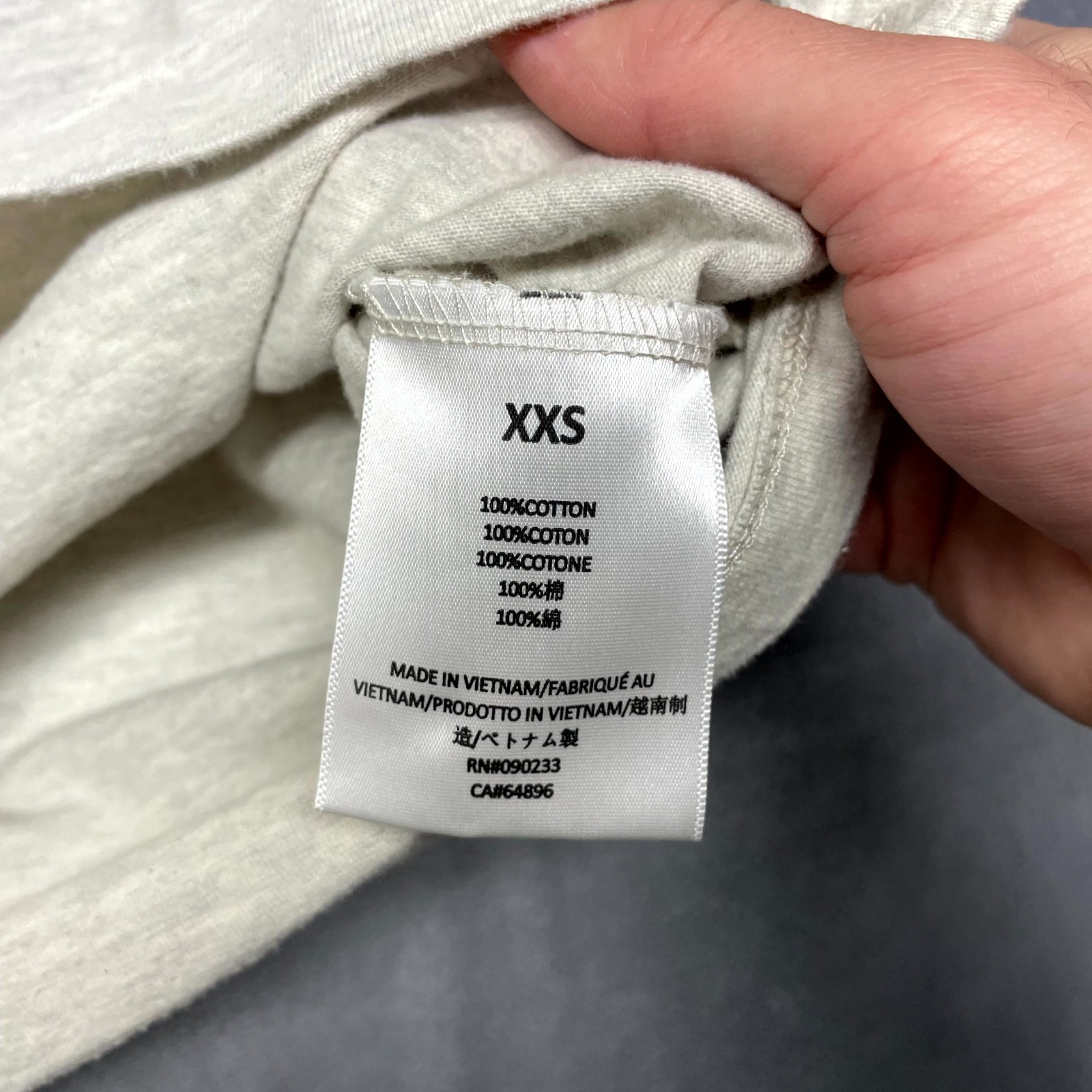 Fear of God Essentials Shirt Men 2XS Heather Gray Spellout Logo Cotton Mock Neck gallery