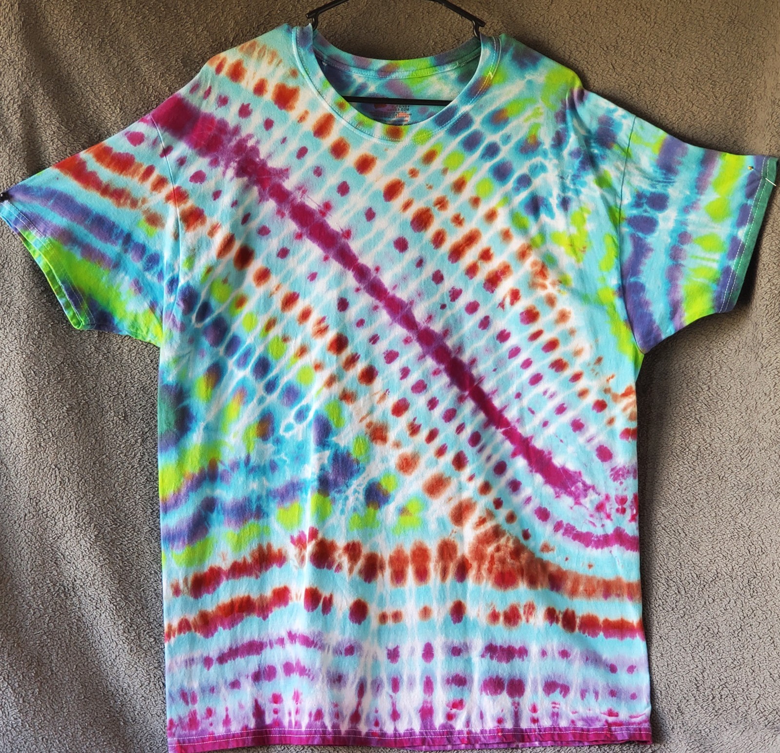 HANES SIZE X-LARGE 100% Cotton Tye Dyed Shirt Pre-washed WON'T FADE VERY SOFT gallery
