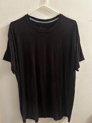 Hanes X-Temp Men’s Black Solid Crew Neck Short Sleeve T-Shirt XL Jersey
