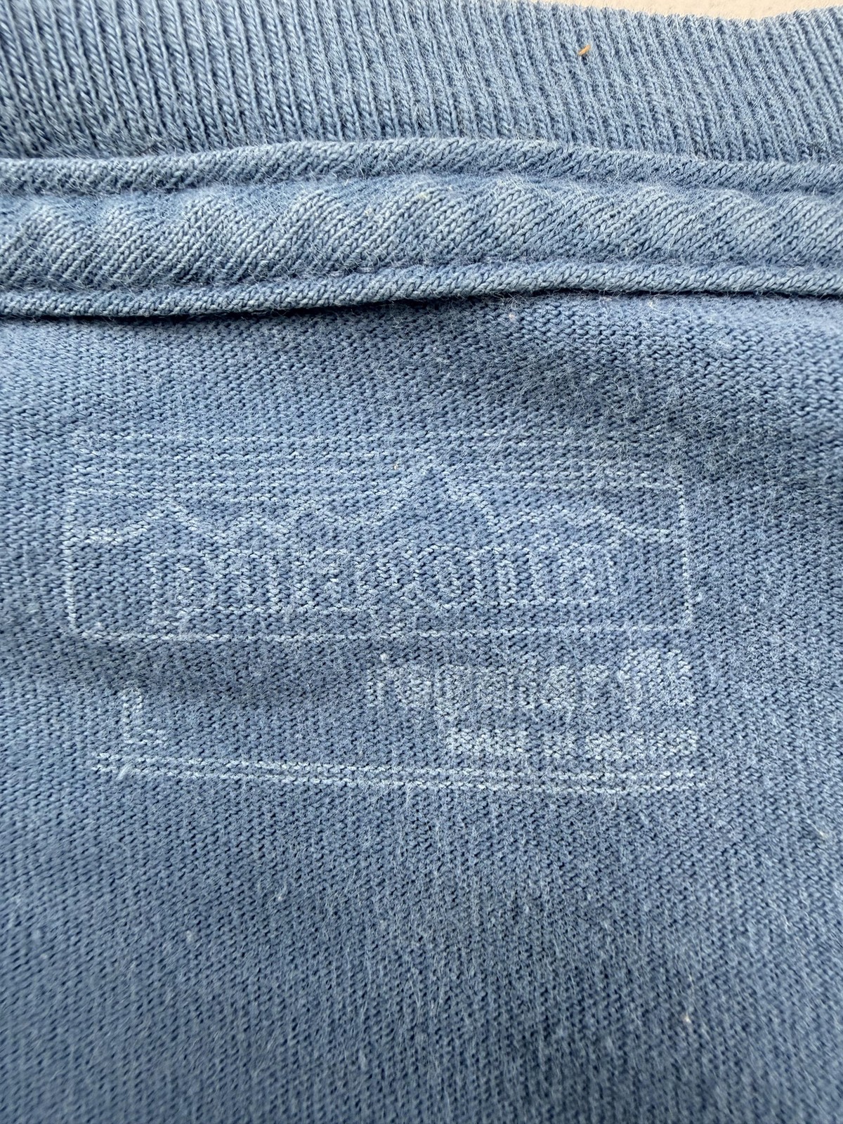 Patagonia Shirt Mens Large Blue Back Logo Graphic Tee Tagless Outdoor Hiking gallery