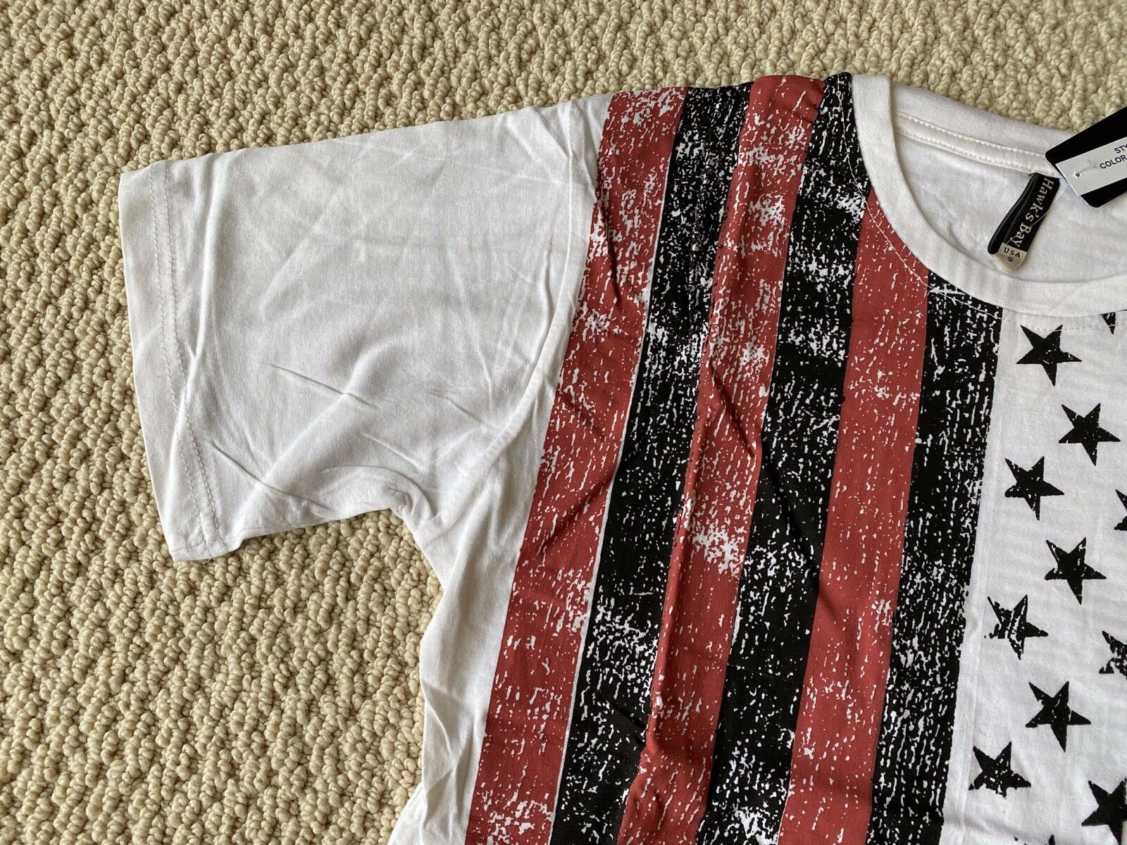 NWT Men's Hawk's Bay American Flag Stars & Stripes Tee Shirt ALL SIZES S-2XL gallery