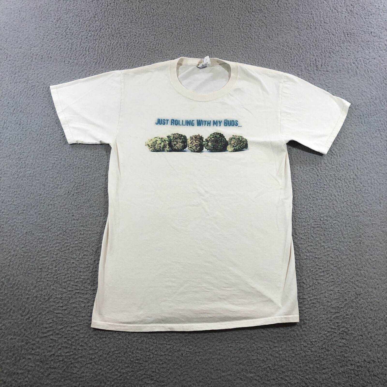 Just Rolling With My Buds T Shirt Men’s Small Off White 420 Weed Fruit Of The Lo
