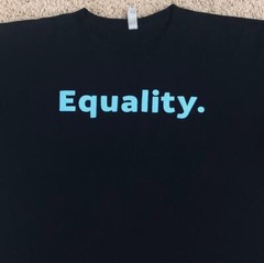 AT&T Equality Live Think Pursue Inspire Embrace Men’s Black T-Shirt Size L