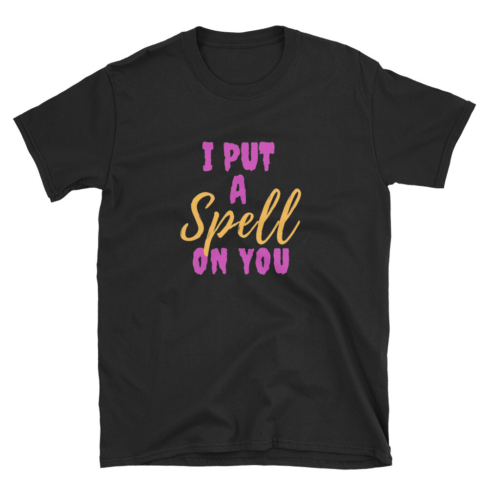 I Put a Spell On You T Shirt Gift Halloween Novelty Witch Wicca Pagan Interest