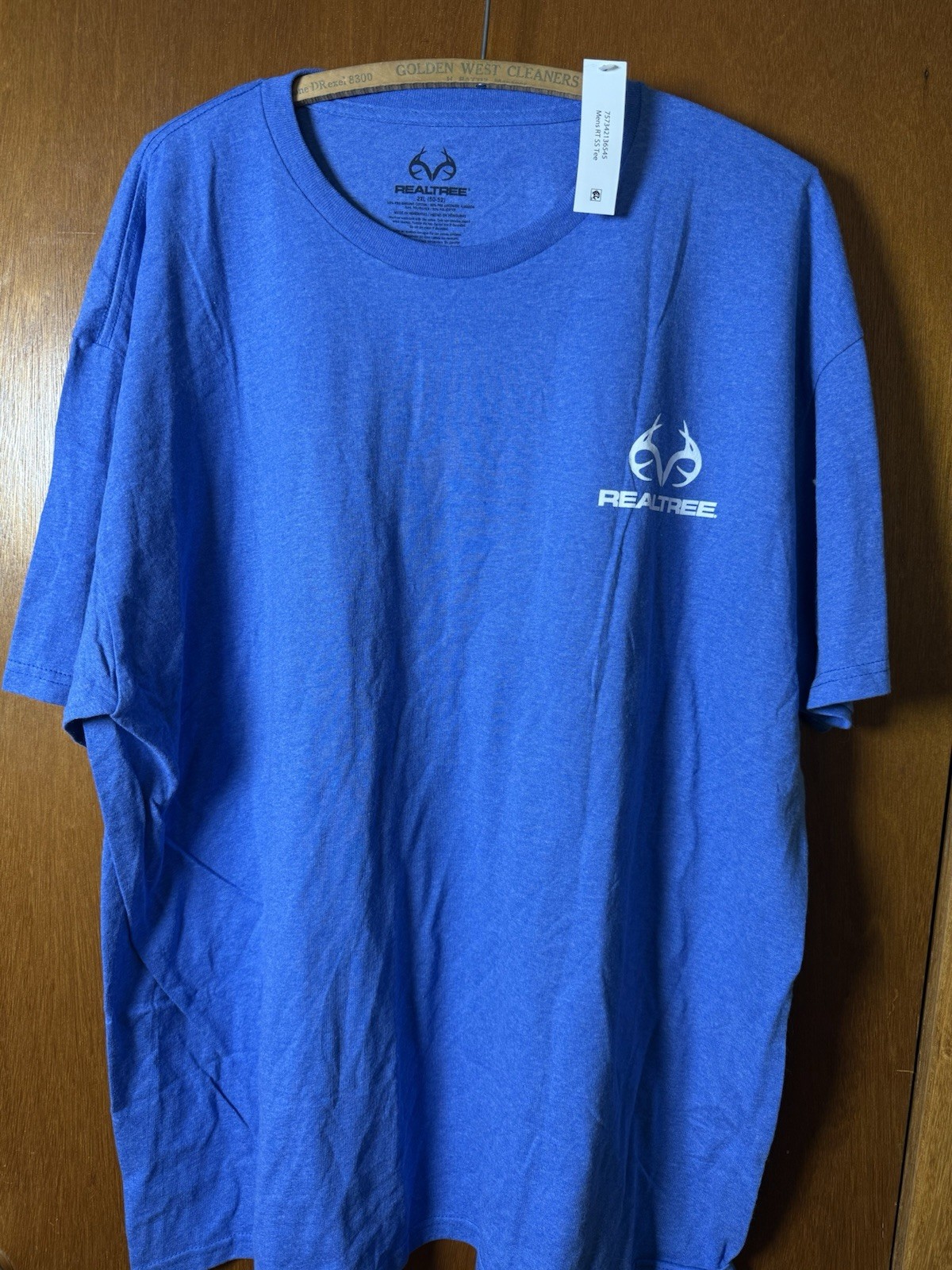 Realtree Mens 2XL T-Shirt Blue Short Sleeve Crewneck Outdoor Hunting Graphic Tee gallery