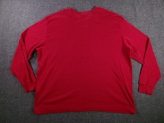Basic Editions Shirt Men XXL Red Henley Classic Causal Outdoor Long Sleeve