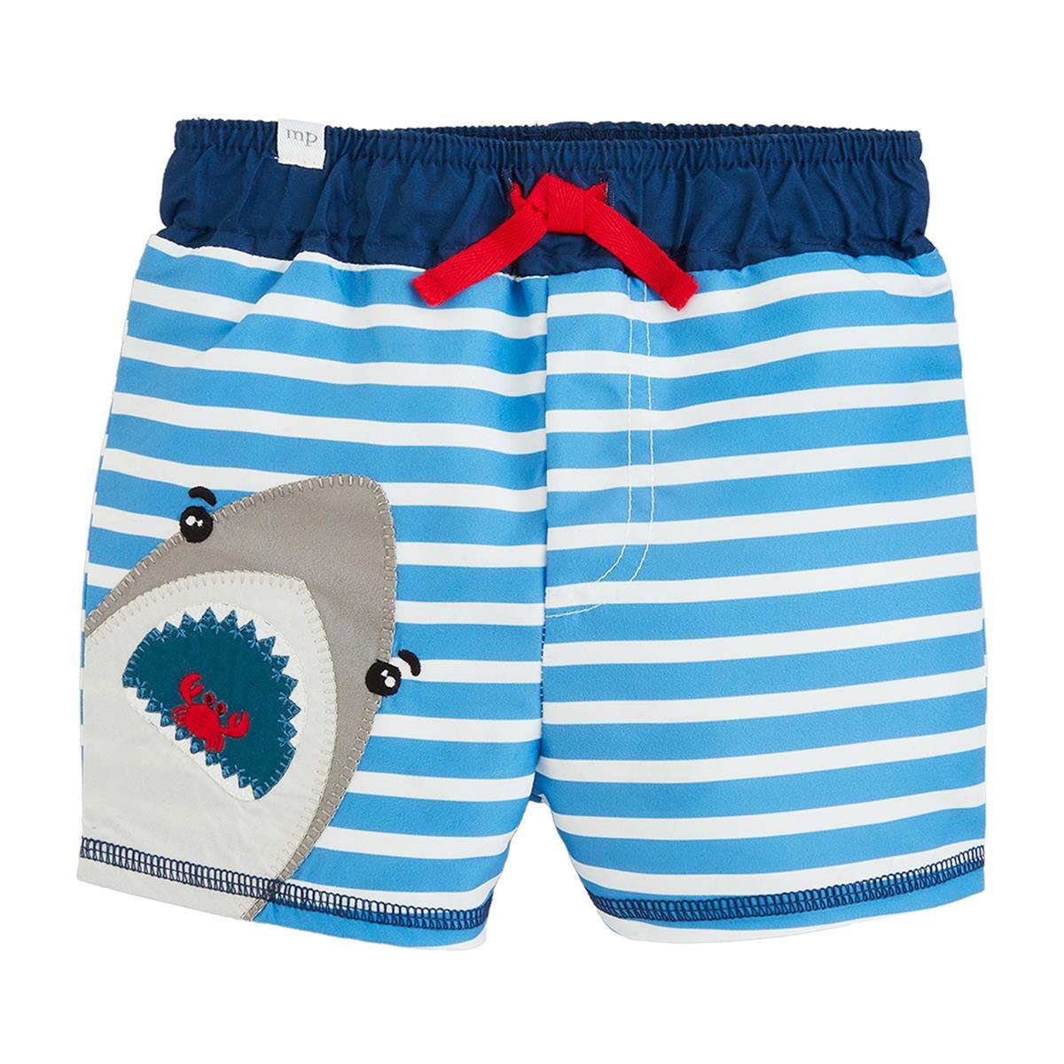 Mud Pie E4 Boy Beach Shark Applique Swim Trunks Shorts 11020187 – Choose Size