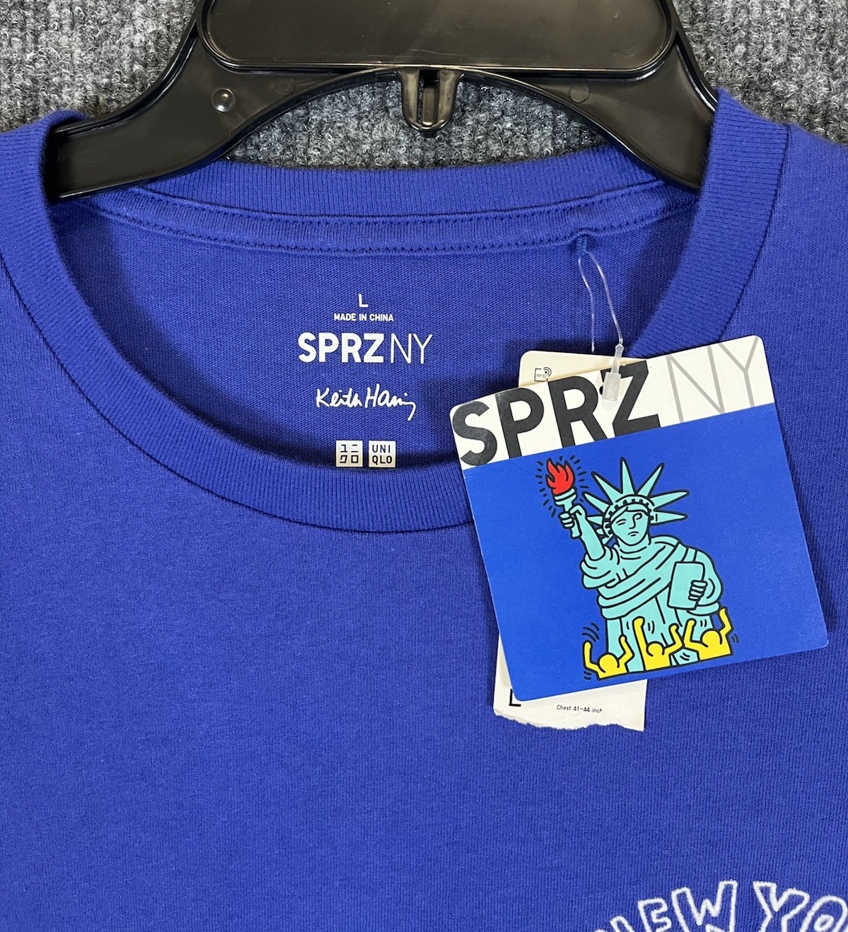 SPRZ NY Keith Haring UNIQLO Graphic Tshirt Blue US size L New York gallery