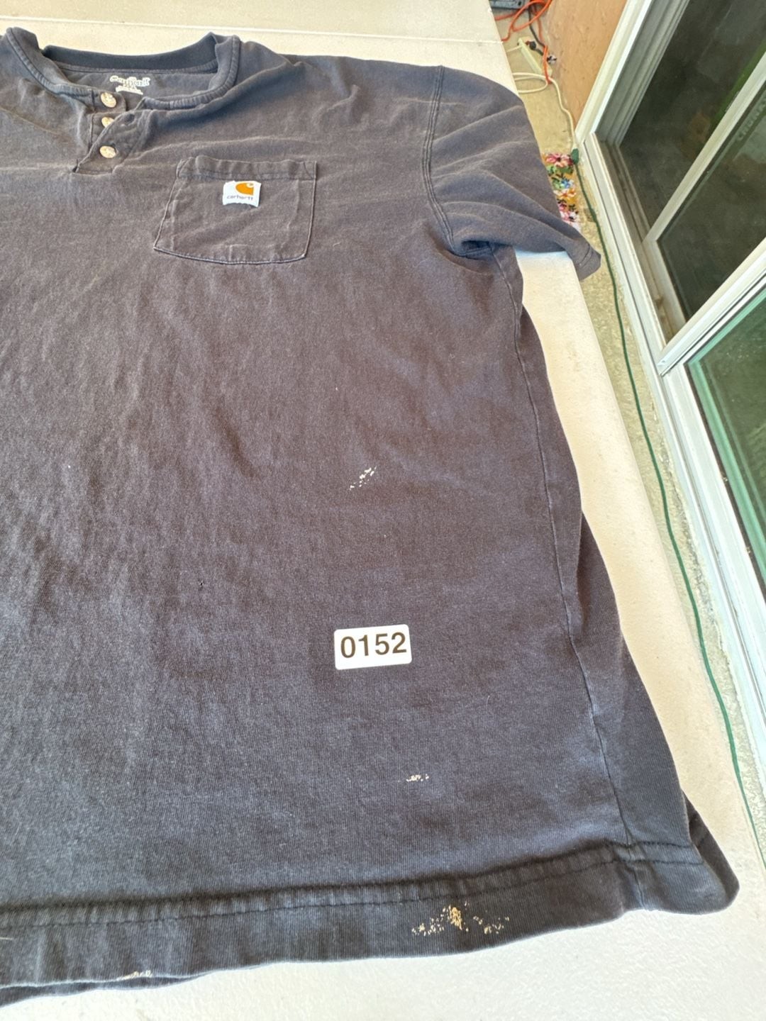 Carhartt K84 Workwear Loose Fit Short-Sleeve Henley T-Shirt with Pocket. Used bu gallery