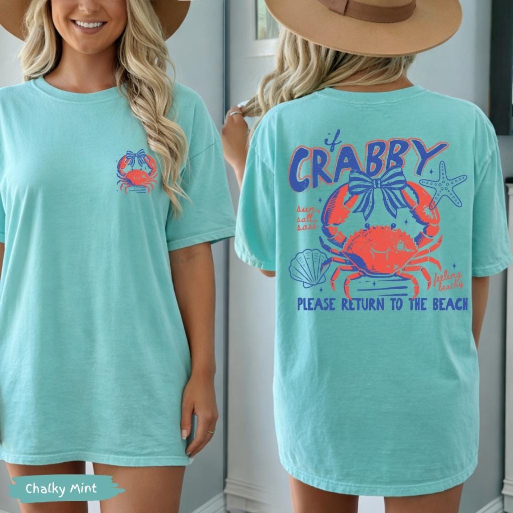 If Crabby Return To Beach Summer Comfort Colors Shirt Summer Vacation Tee gallery