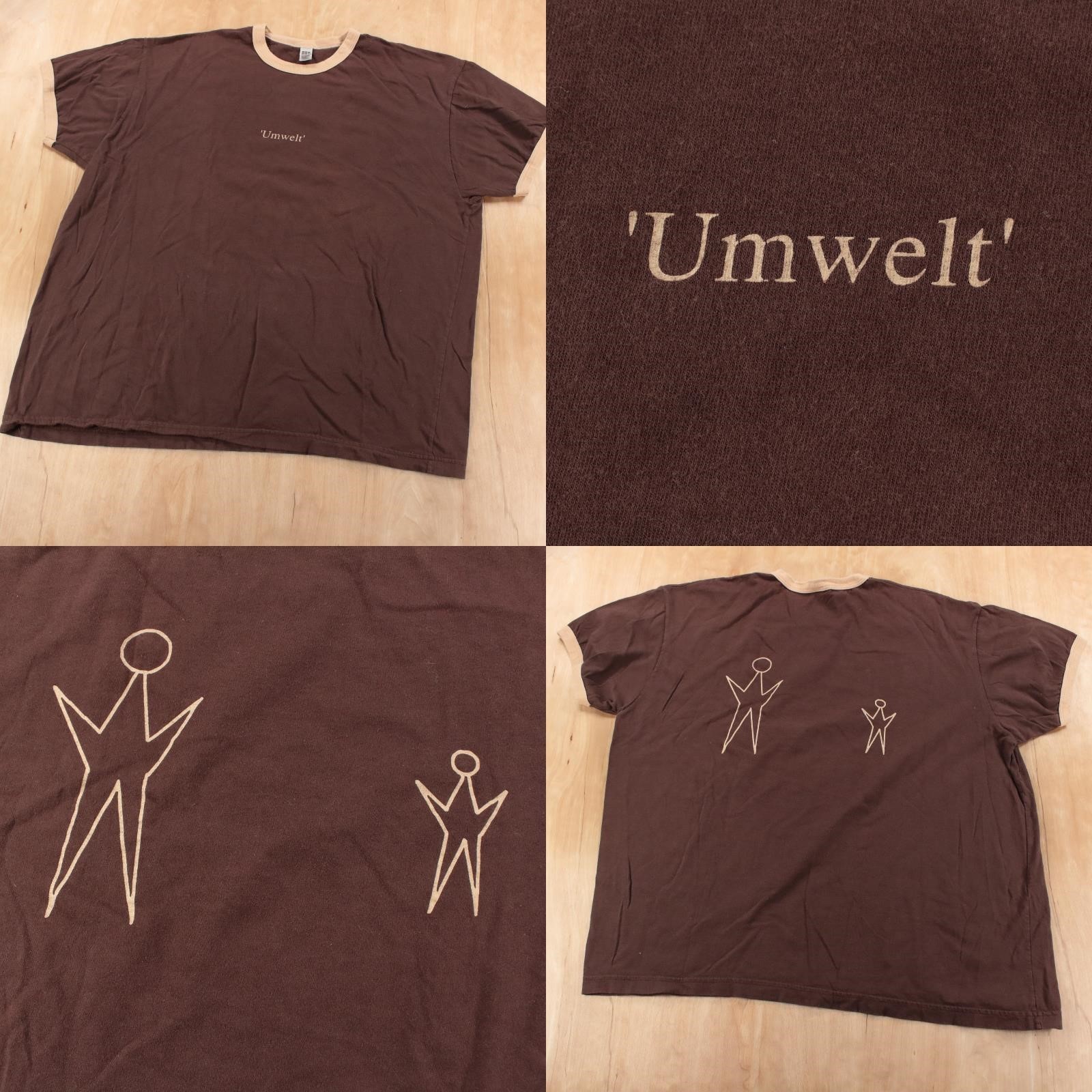 Umwelt human animal science nature ringer t-shirt XL american apparel y2k tee