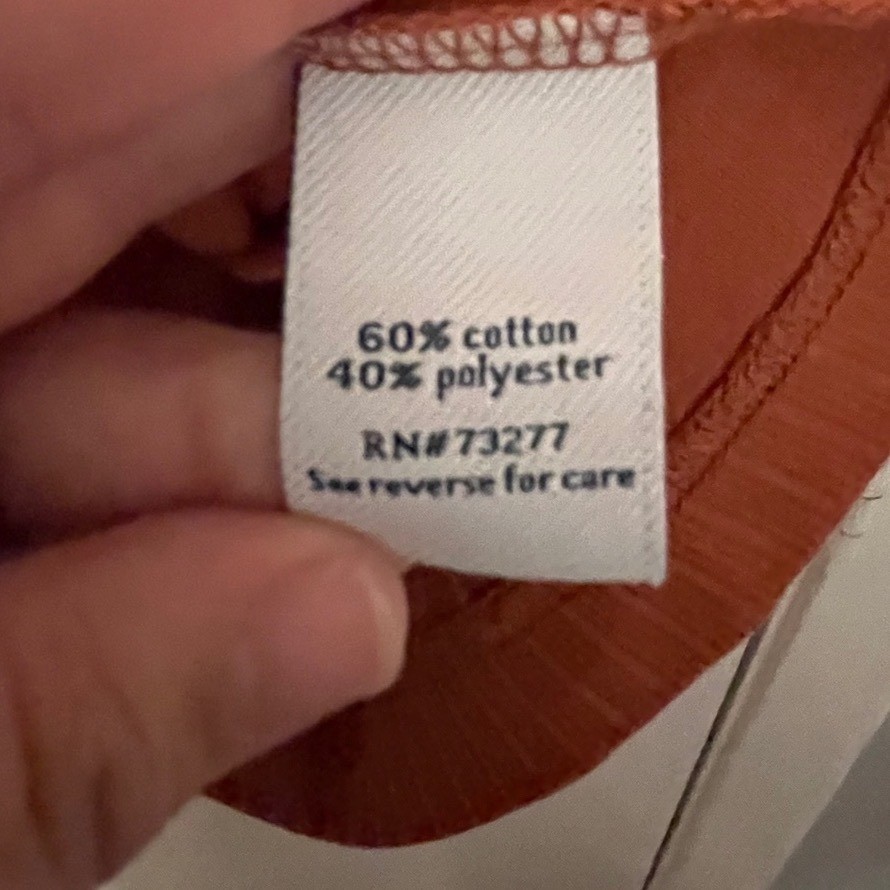 Croft & Barrow Mens XXL Burnt Orange Ribbed Short Sleeve Easy Care Tee RN73277 gallery