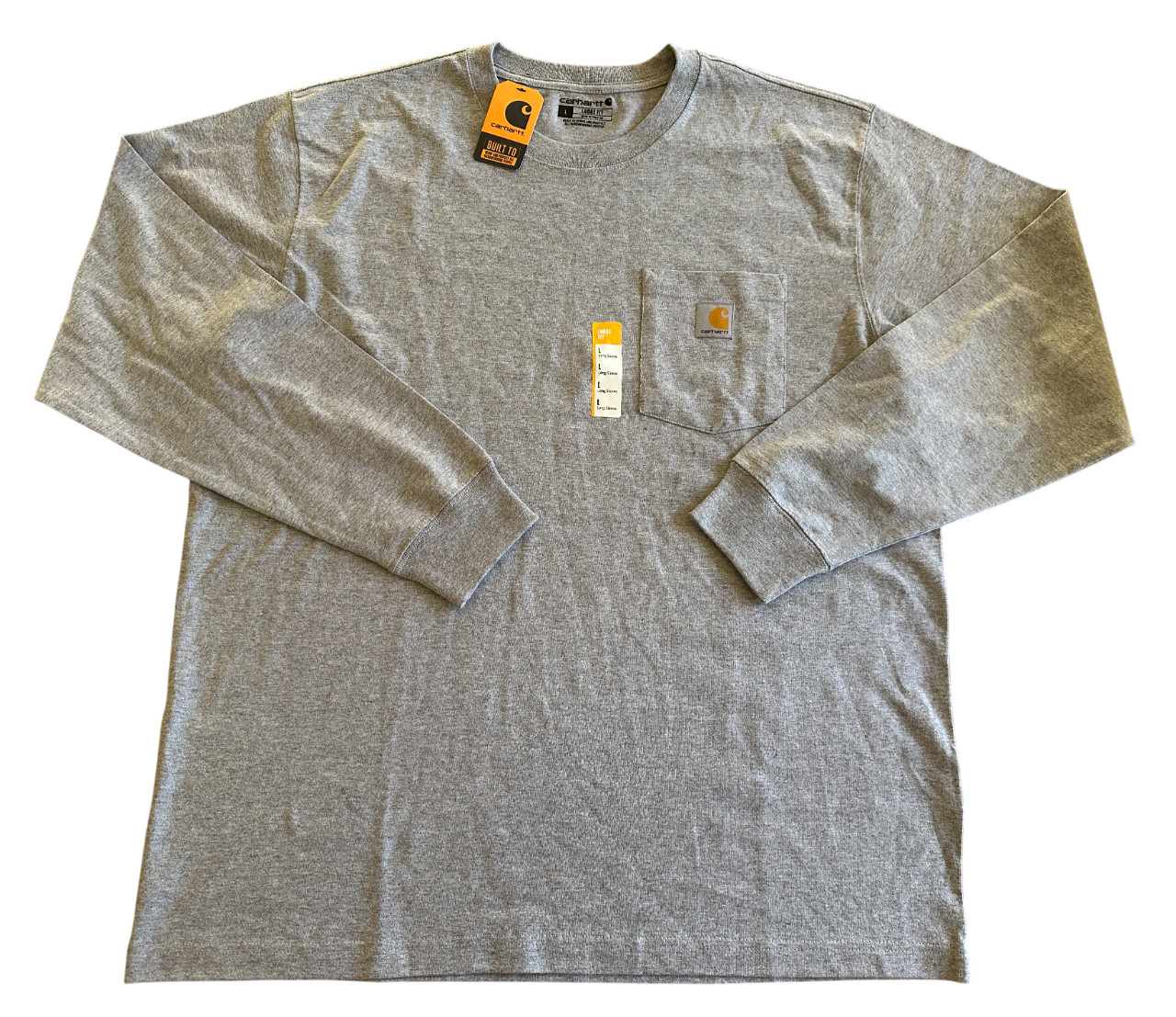 Carhartt Loose Fit Heavyweight Long-Sleeve Pocket T-Shirt Men's Large Gray NWT gallery