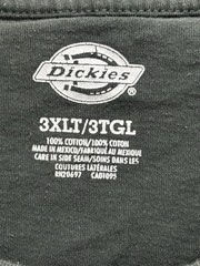 Dickies Green Logo Crew Neck Short Sleeve T-Shirt Size 3XLT Cotton Work Outdoor
