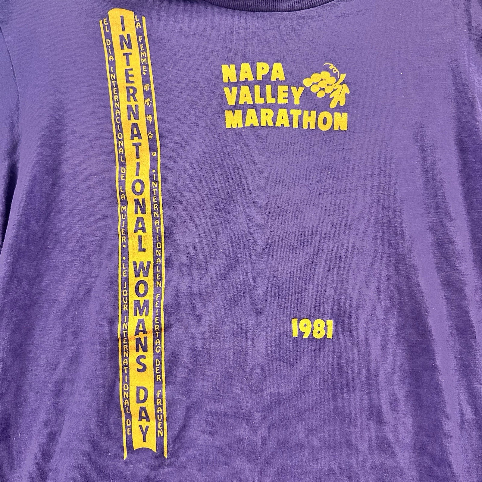 Napa Valley Marathon Shirt Mens Large 1981 Single Stitch Vintage 80S Tshirt gallery