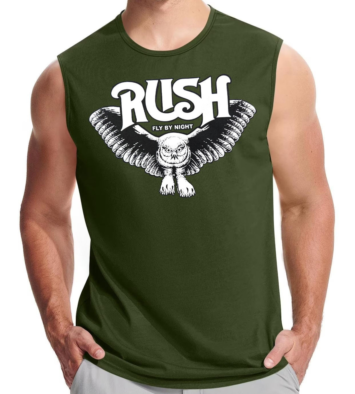 Rush Fly By Night Rock Band Men's Muscle Shirt (Multiple Colors) gallery