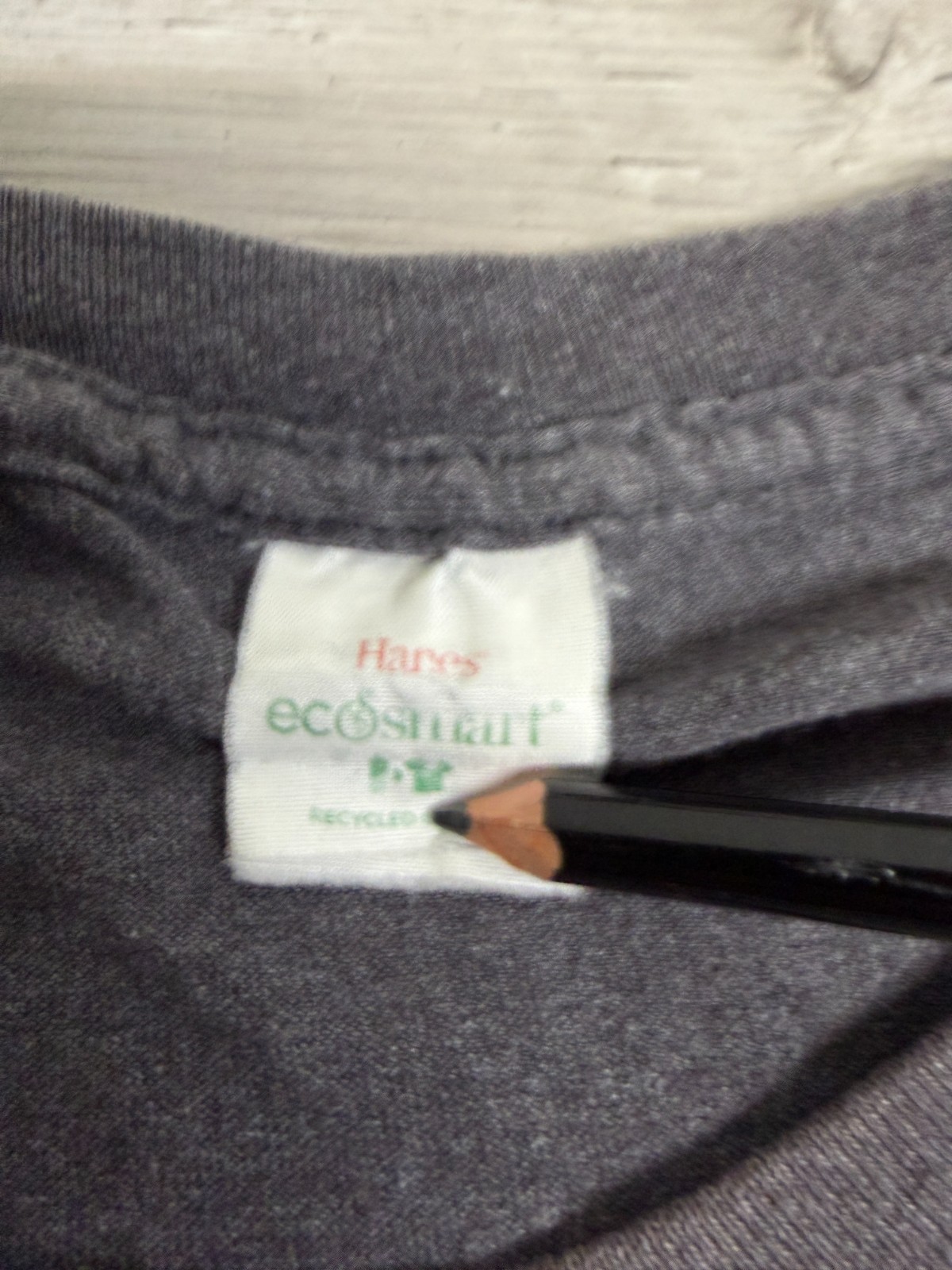 Hanes Ecosmart Blank T-Shirt Men's XL Dark Heather Gray Short Sleeve 50/50 gallery