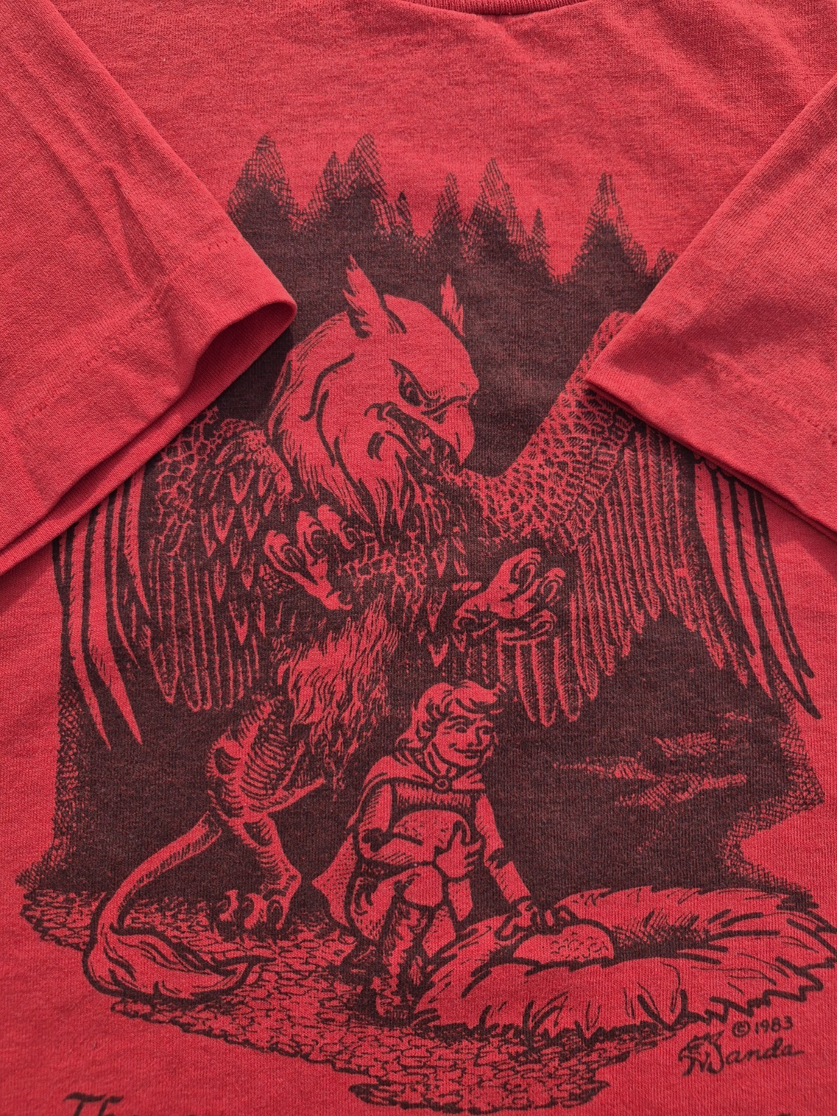 Vintage 80s Lord Of The Rings Shirt Frodo Hobbit Size XL Fantasy Griffon gallery