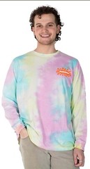 Nickelodeon Cakeworthy 90’s Rainbow Tie Dye Adult Long Sleeve T-Shirt