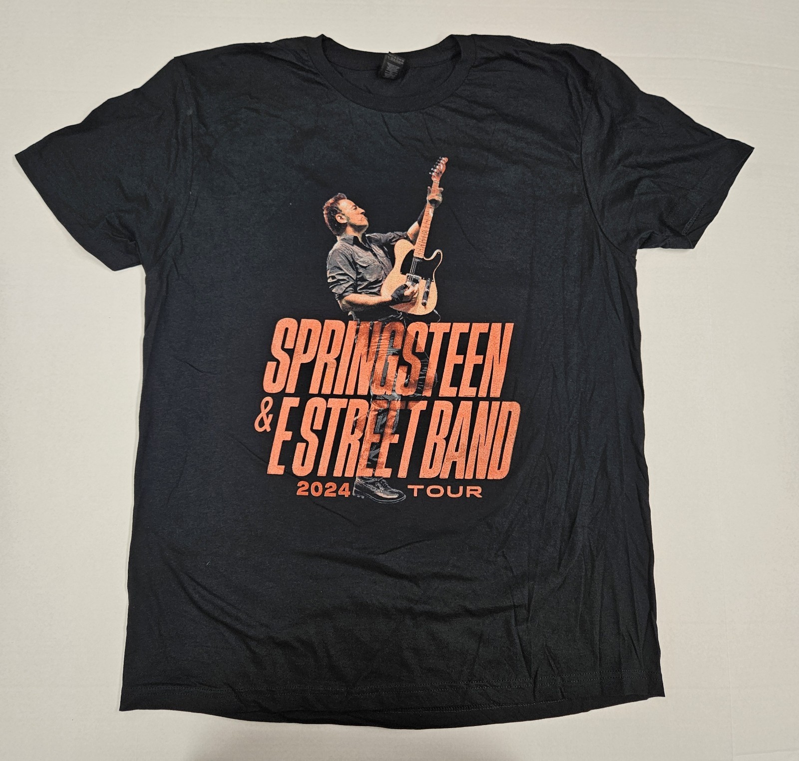 Bruce Springsteen 2024 Tour T Shirt ‘Black’ / Size Large / Gildan Soft Style Tee