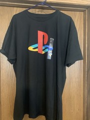 Ripple Junction Men PlayStation Logo Graphic T-Shirt Black XL