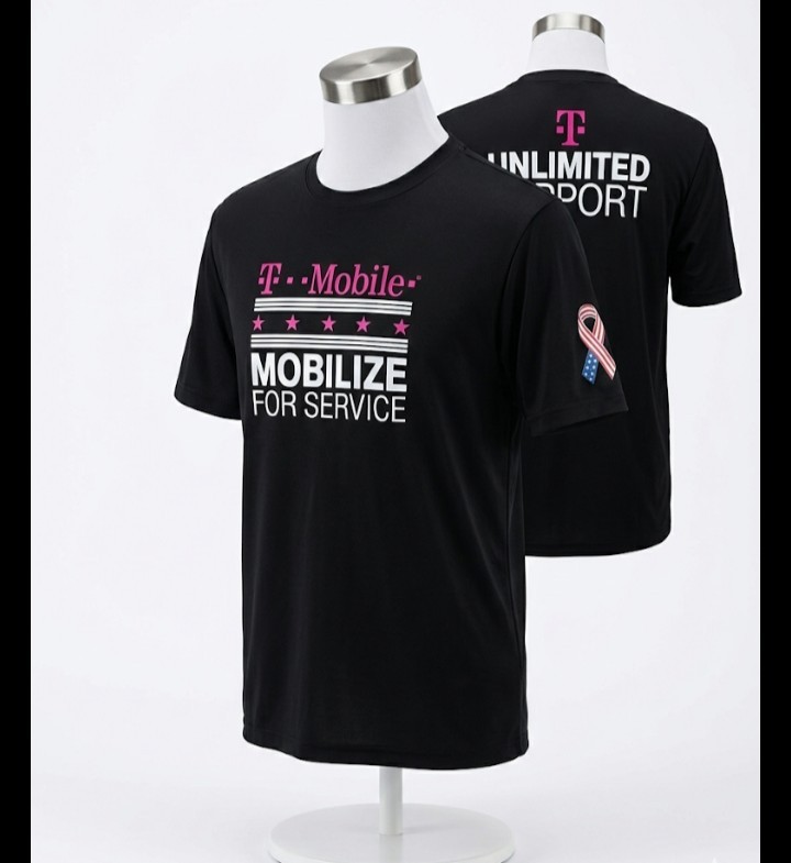 T-Mobile Sport-Tek PosiCharge Competitor Tee Shirt Men’s Medium Black Mobilize