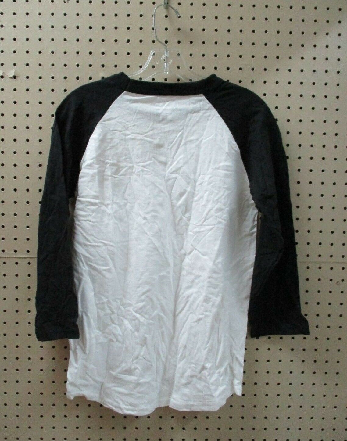 909B3 Champion T137 Youth Authentic Apparel Baseball Tee Small YSM Black & White gallery