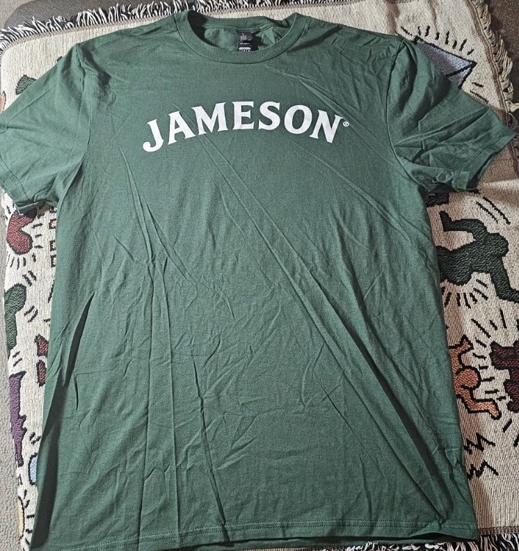 Jameson Irish Whiskey T-Shirt Adult XL Unisex Cotton Dark/Forrest Green gallery