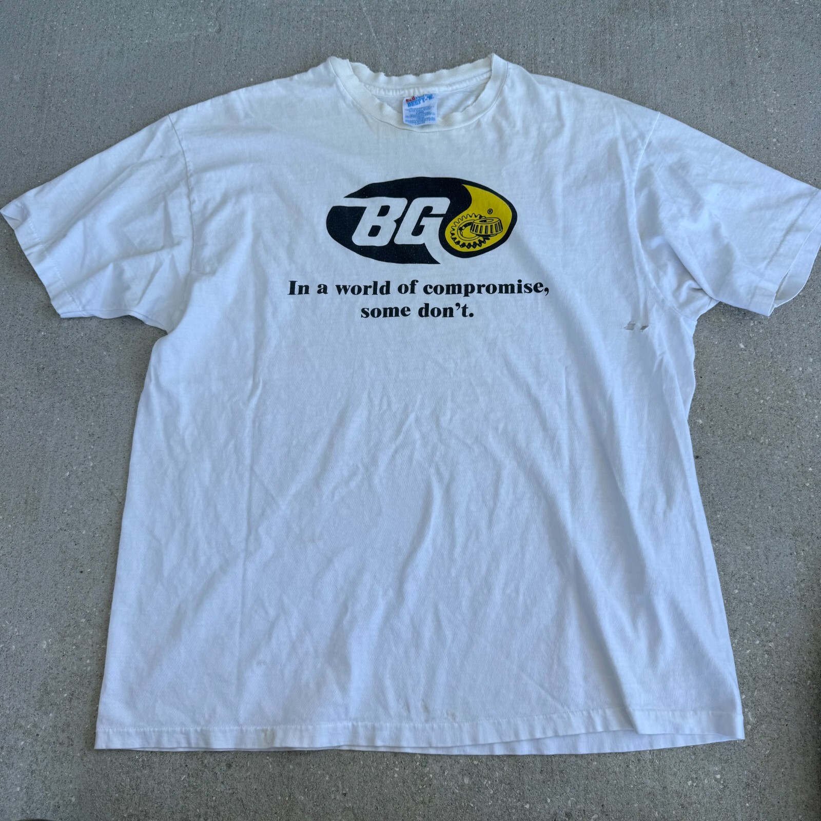 BG Gear Head Graphic Print Oil Tee Shirt XL Single Stitch Vintage gallery