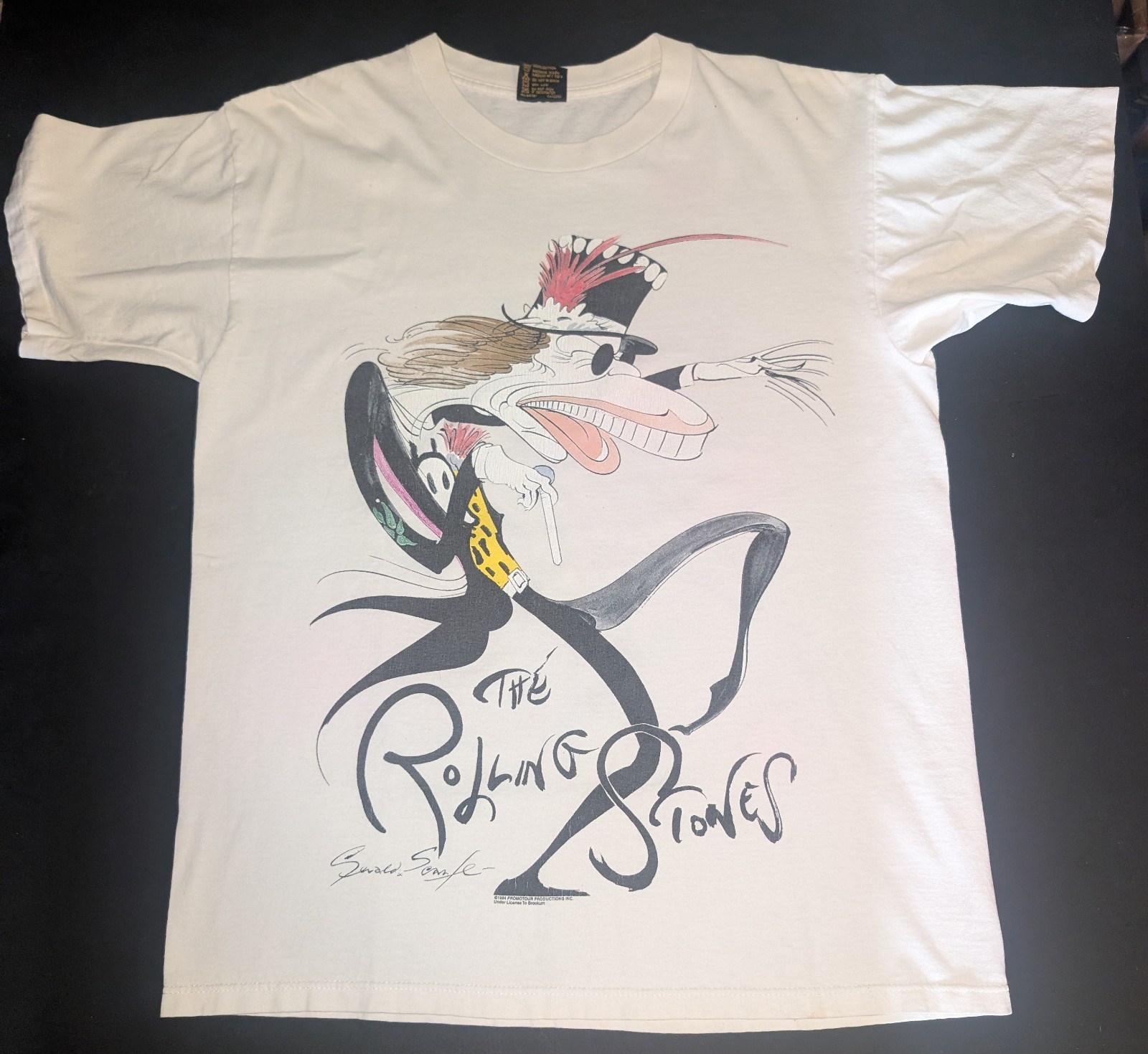 Rolling Stones Vintage 90’s Voodoo Lounge Tour, Gerald Scarfe T-shirt, size L