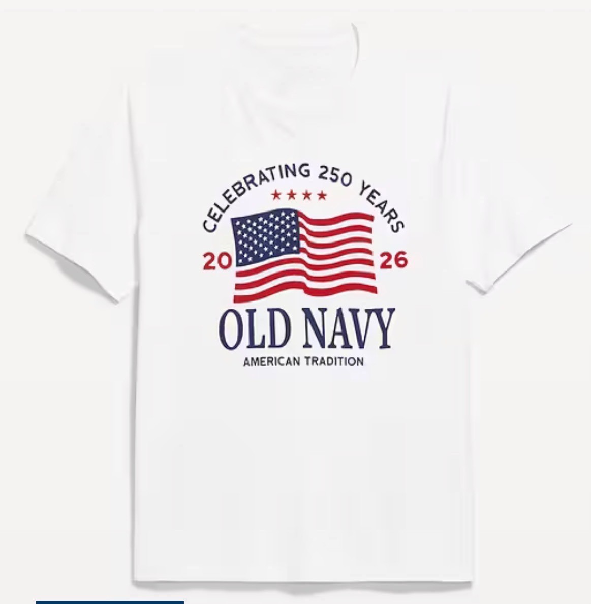 OLD NAVY US Flag 2026 250th Anniversary T-SHIRT Navy / White, Size XS to 4XL gallery