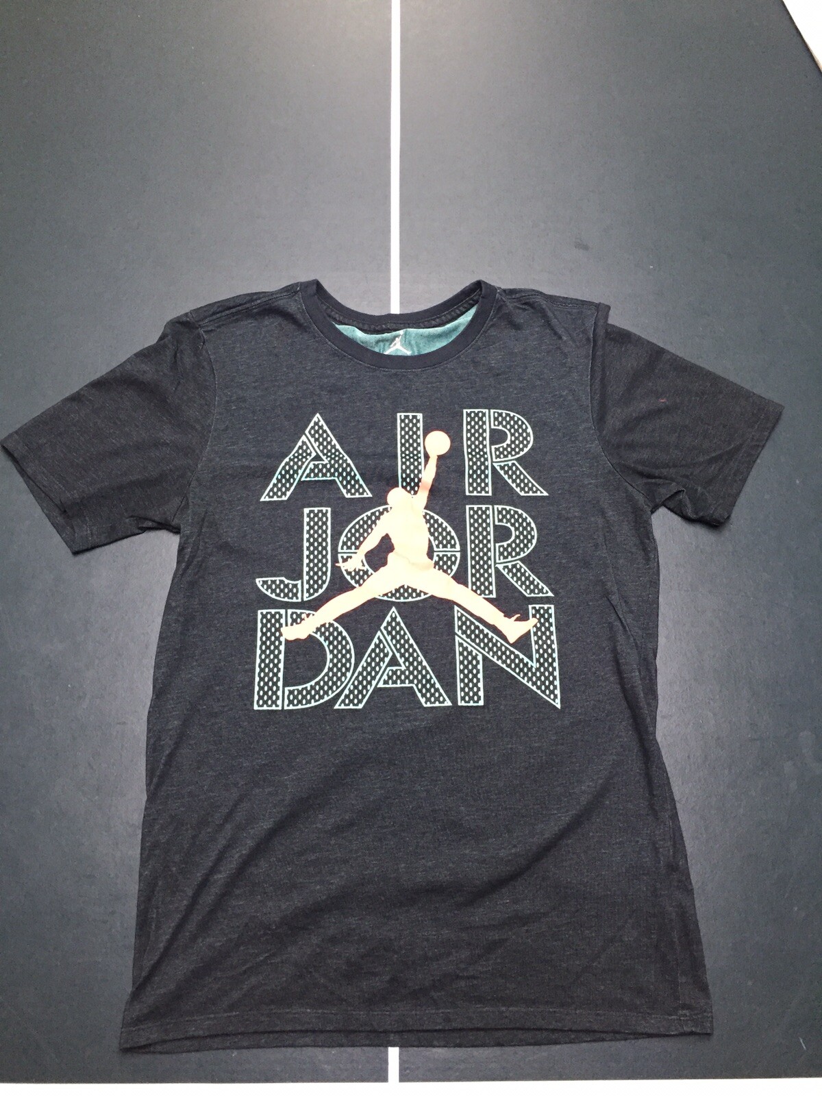 Men’s Nike Air Jordan Dri-fit Size Small Jumpman Stretch Black Graphite T-shirt gallery