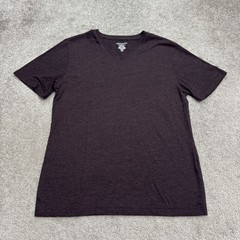 Banana Republic Premium Wash Basic V-Neck T-Shirt Mens Medium Dark Purple Tee