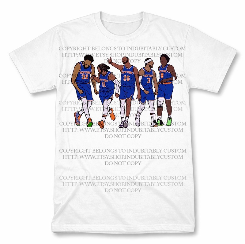 Jalen Brunson Karl Anthony Towns New York Graphic T Shirt Vintage Style Fan Tee gallery
