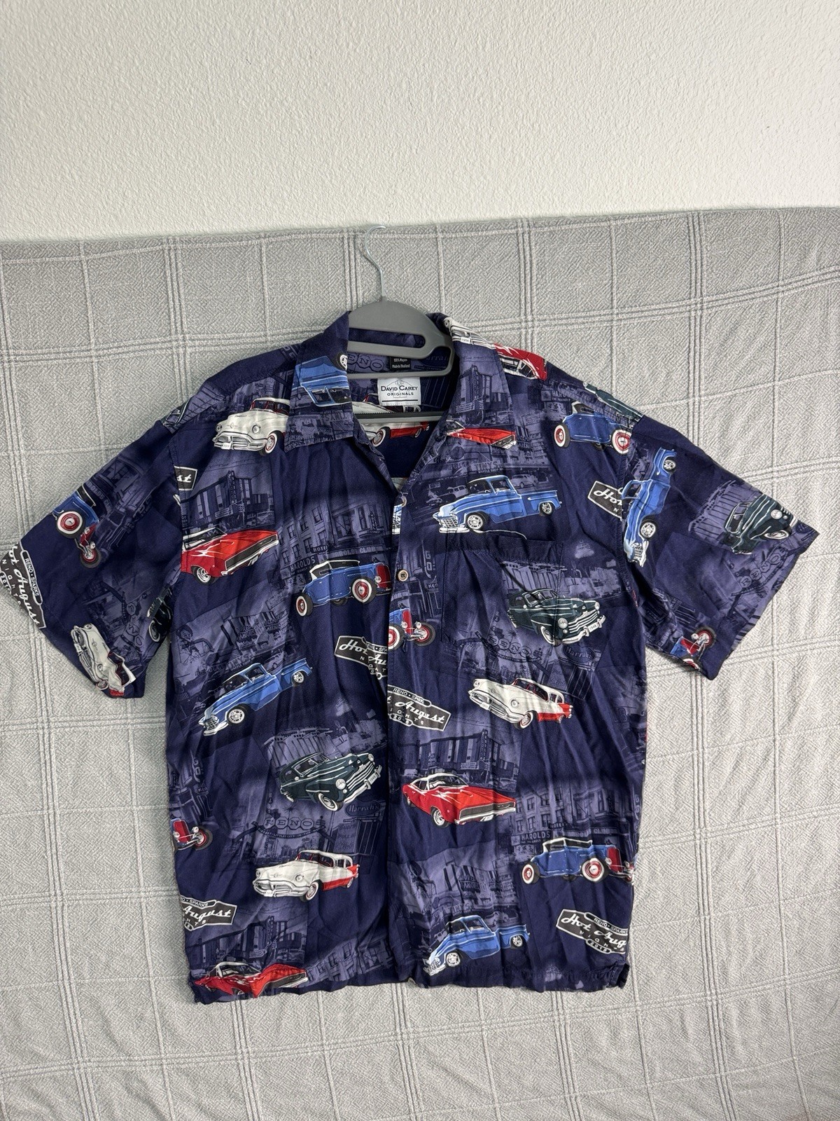 Reno Hot August Nights 2018 David Carey GM Classic Cars ButtonUp Shirt Men XL