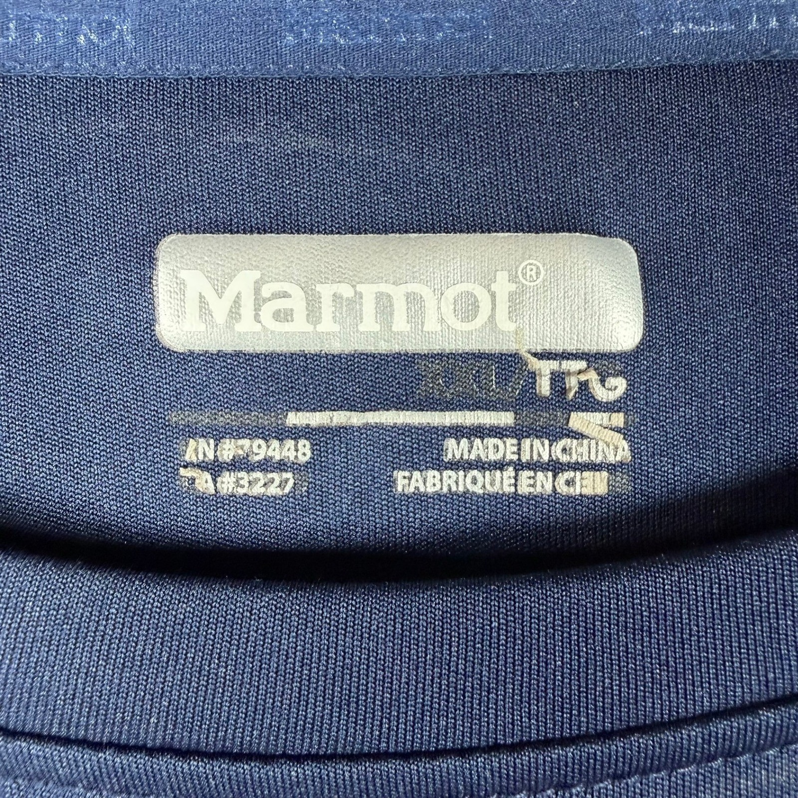 Marmot Mens XXL Long Sleeve Performance Shirt Navy Blue Graphic Logo Activewear gallery