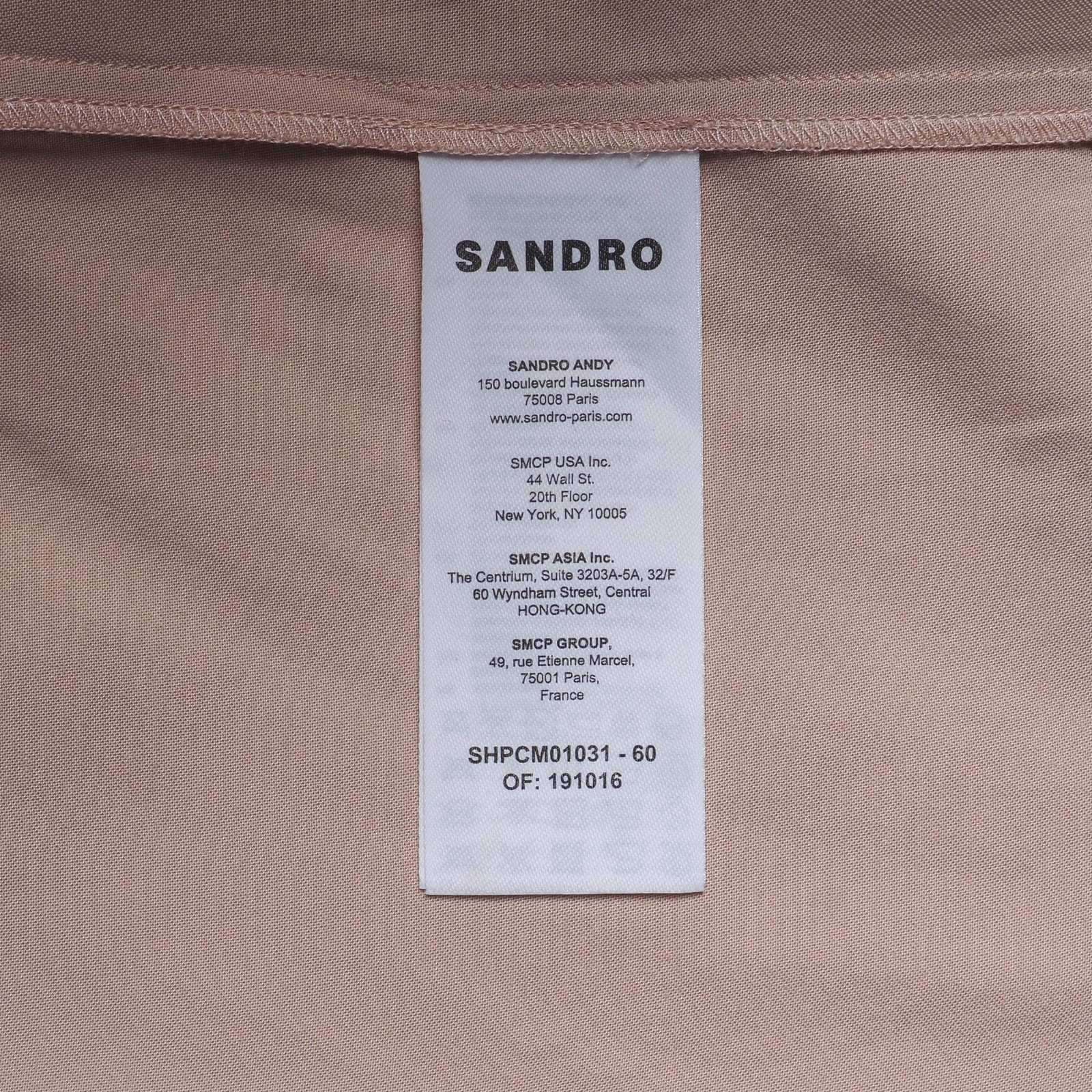 Sandro Paris shirt pink size XS men's long sleeve shirt cotton casual shpcm01031 gallery