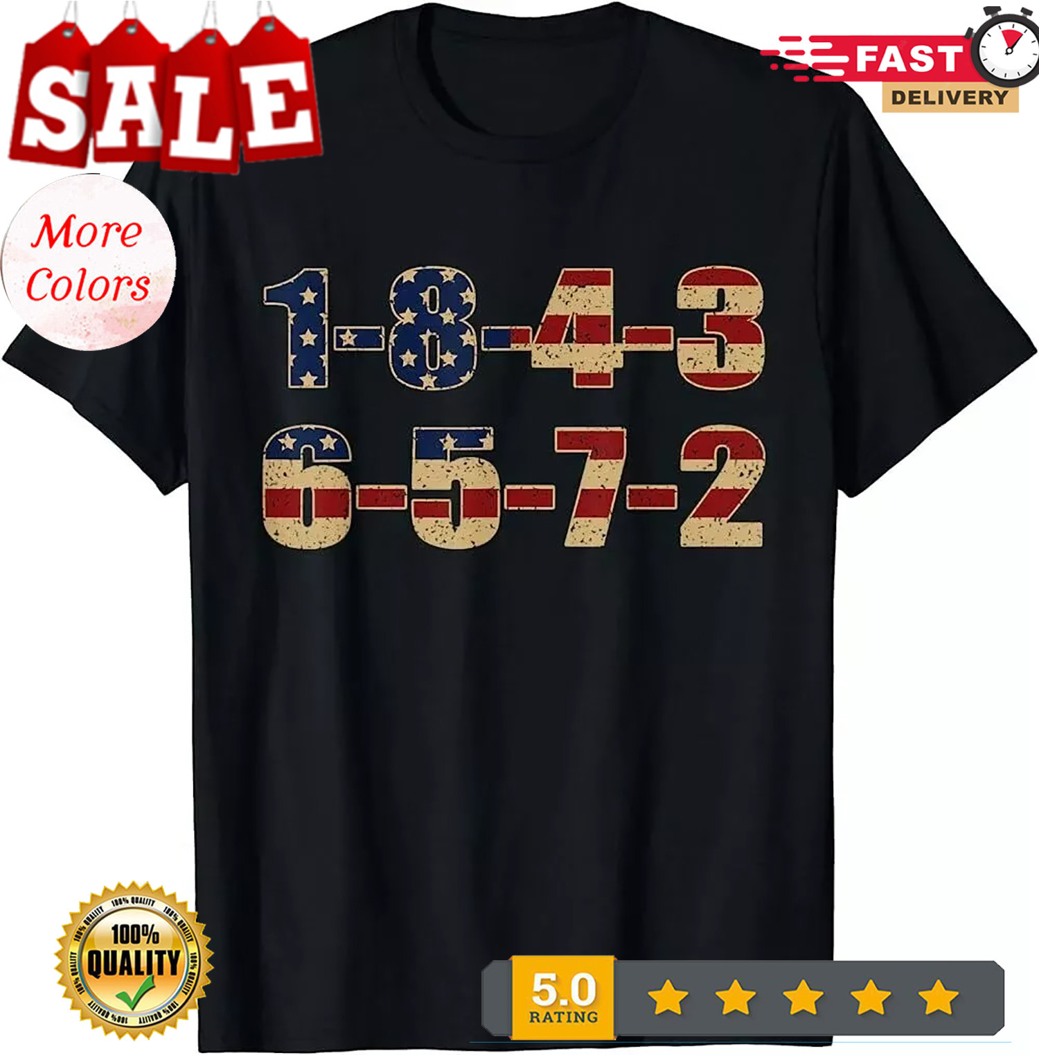 2025/USA Flag 18436572 Firing Order Small Block Engine V8 Block T-Shirt gallery