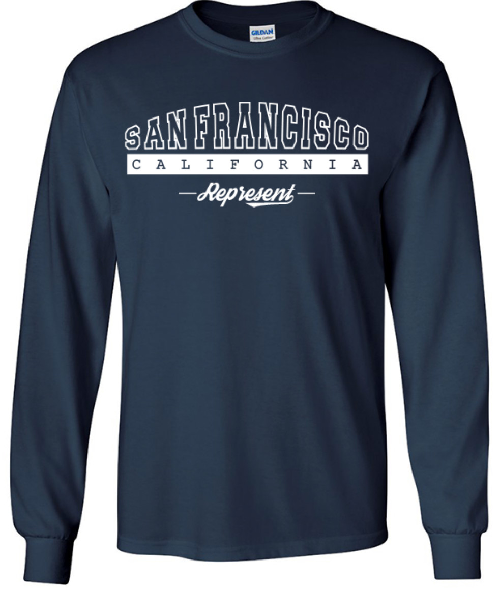 San Francisco California State T-Shirt Long Sleeve Graphic Tees Unisex Apparel gallery
