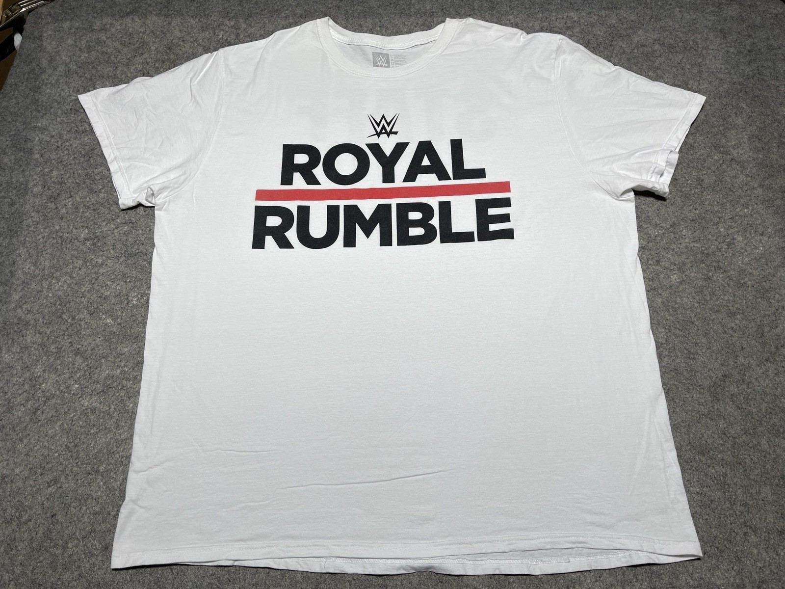 WWE ROYAL RUMBLE Staff White Wrestling Employee 2XL Cage Ring Hi Flying Shirt