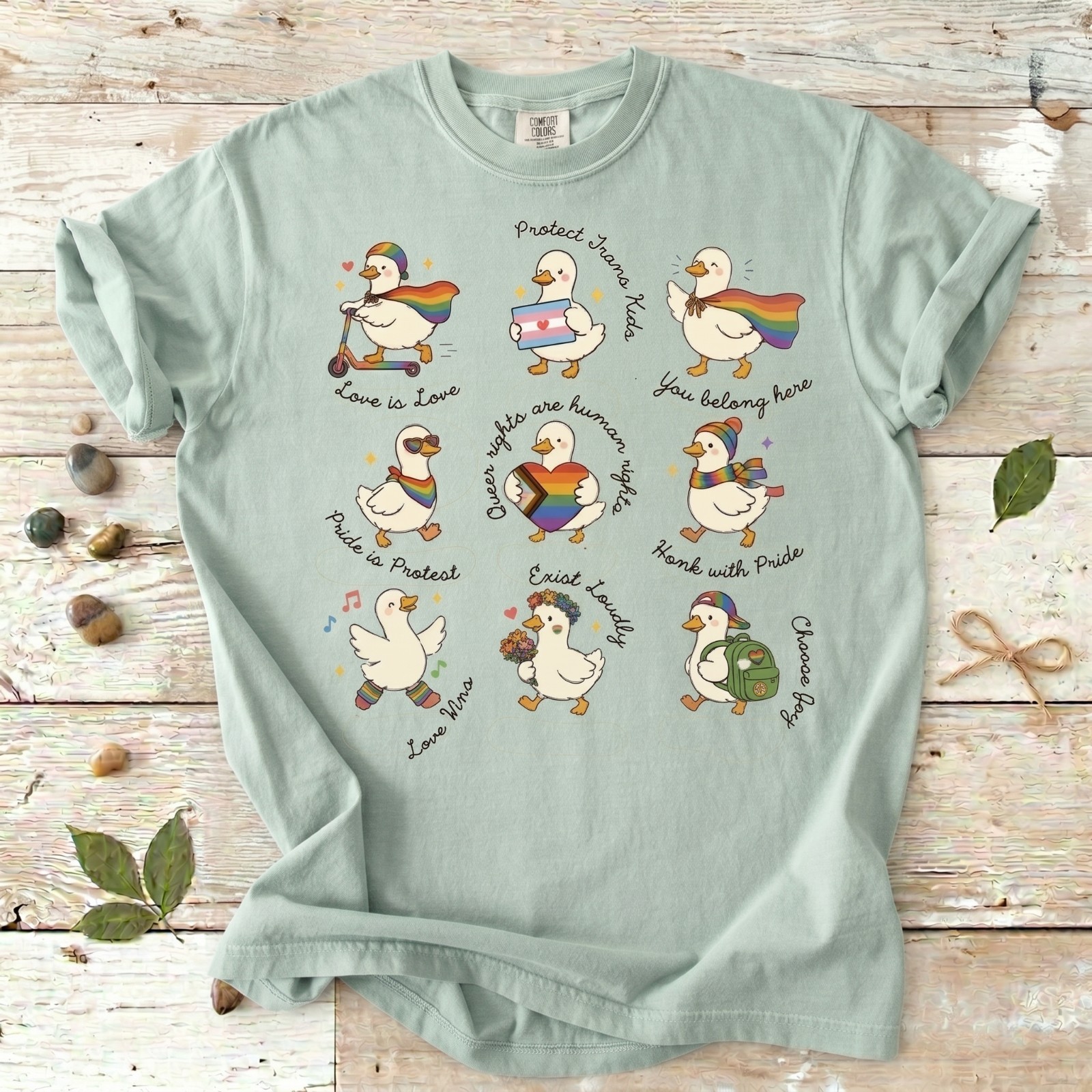 Silly Goose LGBTQ Subtle Message Pride Shirt, Proud Geese Ally shirt gallery