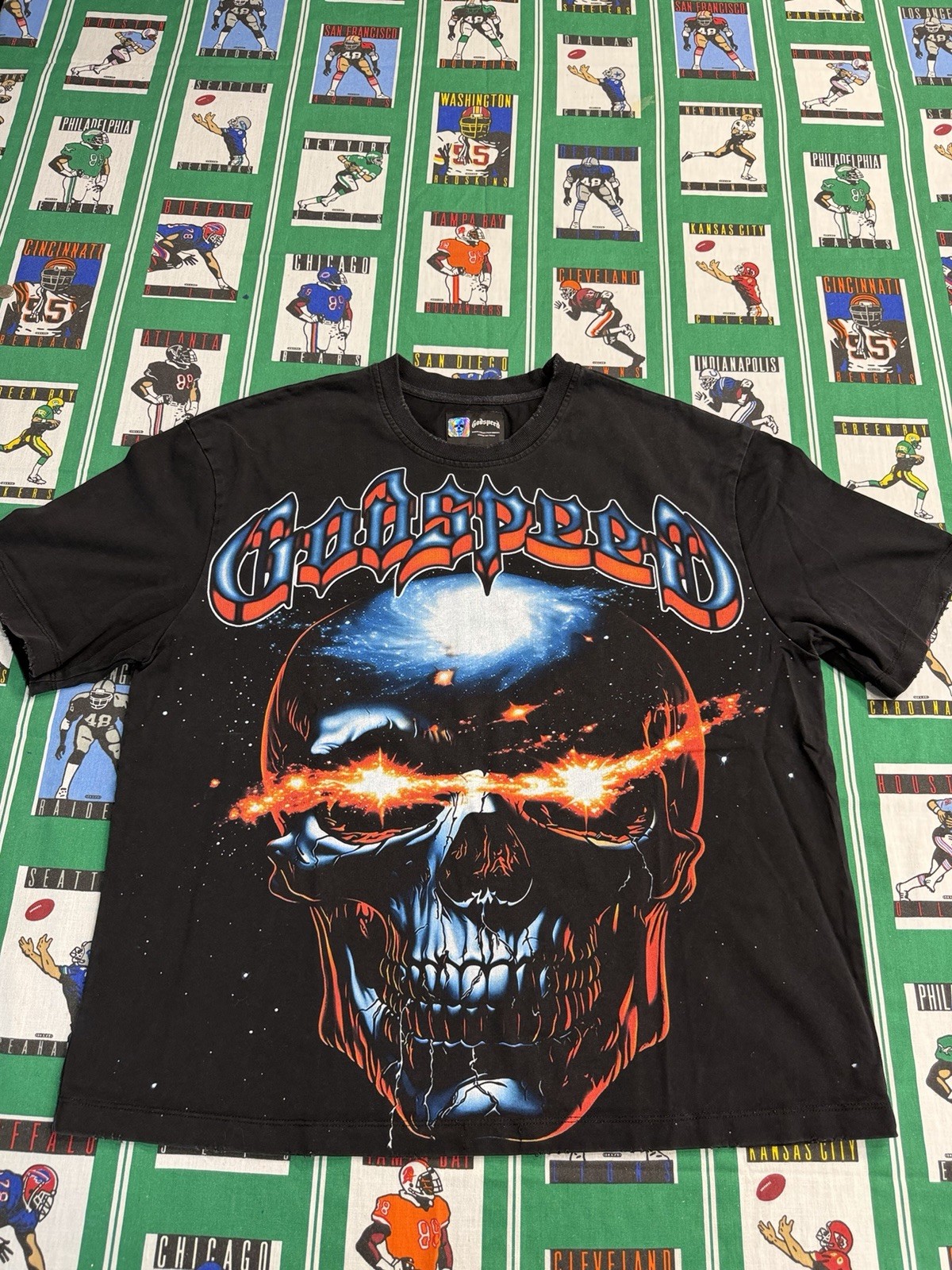 Godspeed Rarity Collection Skull Graphic Print Black Men’s L Crew Neck T-Shirt